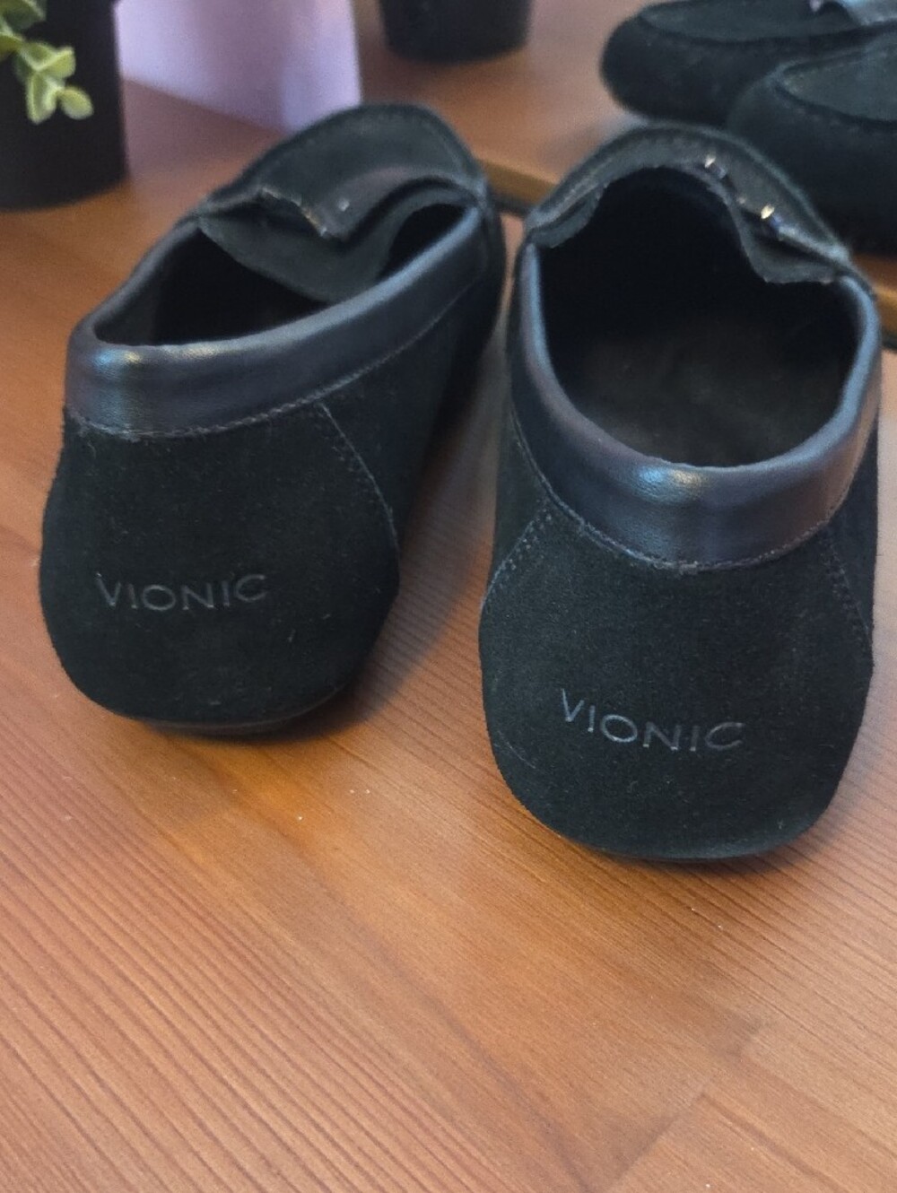 Vionic Black Suede Loafers with Silver Accent - Picture 5 of 5